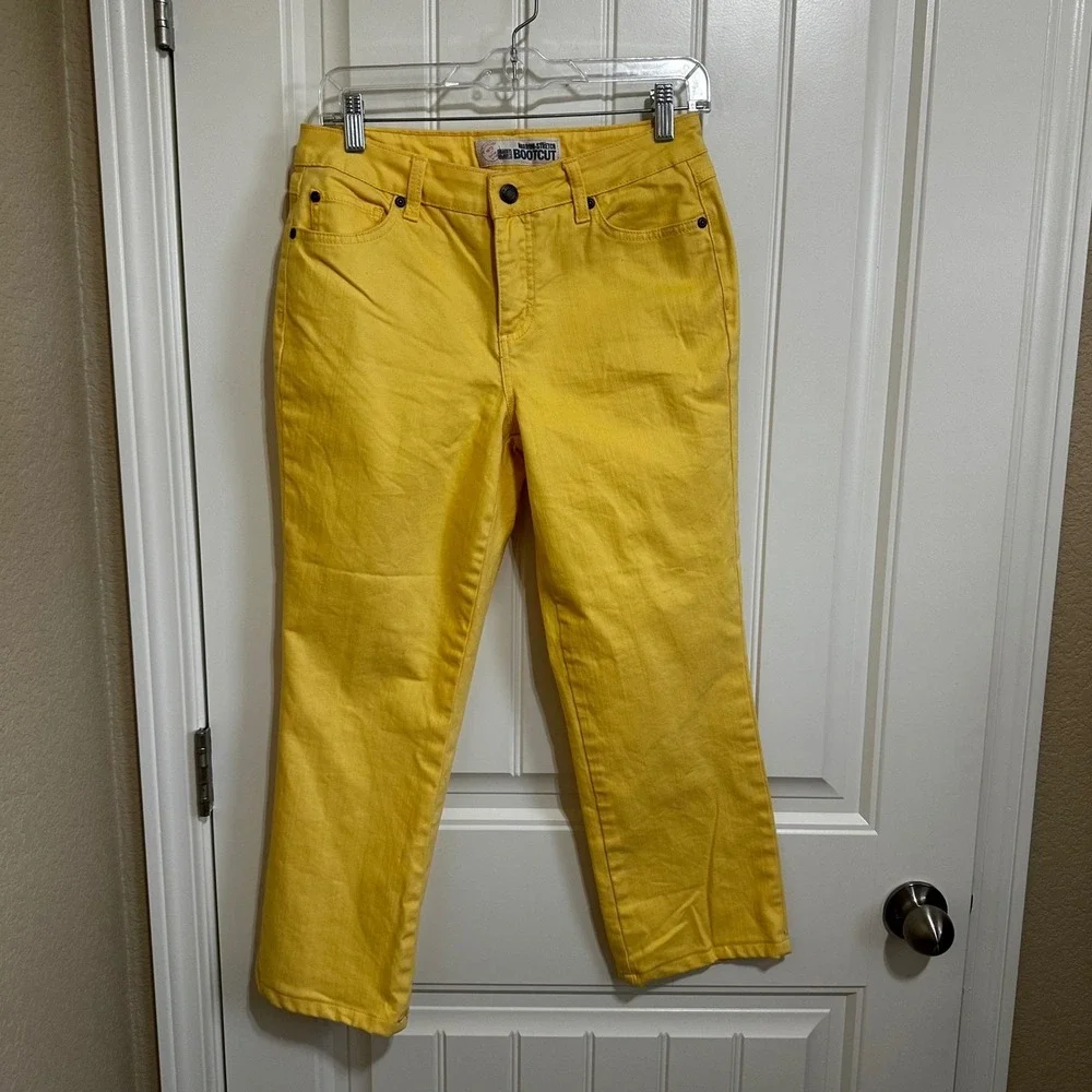 Faded Glory Yellow Bootcut Jeans Stretch Casual Denim‎ Pants Women's Size 6